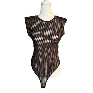 Zara woman’s brown net  bodysuit